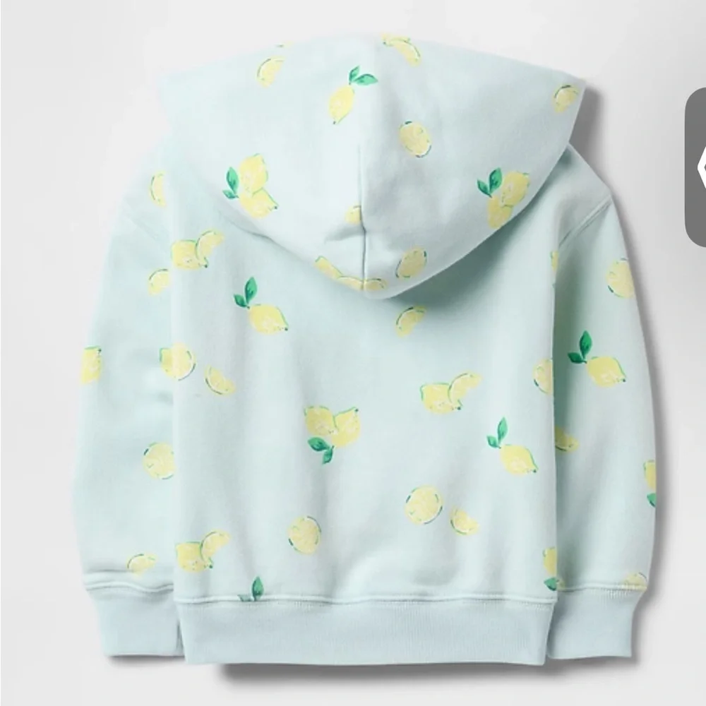 GAP Kids Lemon Pattern Hoodie - Soft green. 6 to 12 mos
